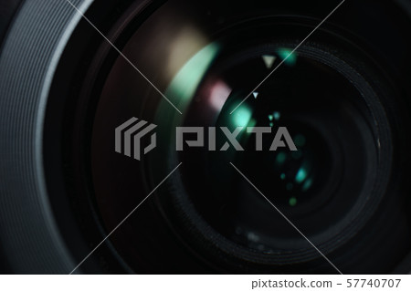 Close up beautiful camera lens of black 57740707