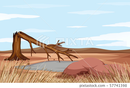 Scene with problem of deforestation 57741398