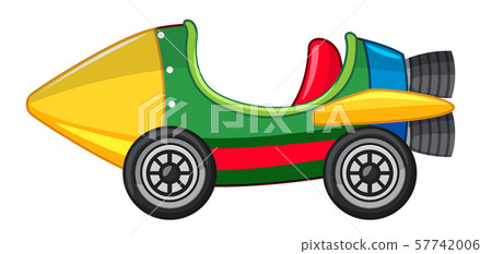 Rocket car in green and yellow color Rocket car in green and yellow color 57742006
