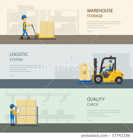 Set of warehouse banners Set of warehouse banners 57742186