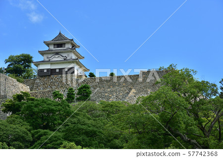 Marugame Castle under the blue sky Marugame Castle under the blue sky 57742368