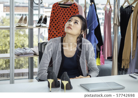 Young Asia friendly girl live video blog (vlogger) 57742698