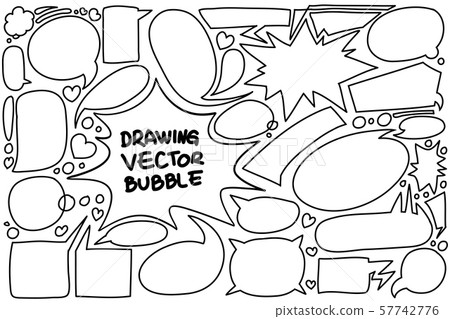 Drawing bubble speech doodle Drawing bubble speech doodle 57742776