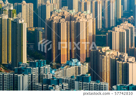 Aerial top view of Hong Kong Downtown, republic of Aerial top view of Hong Kong Downtown, republic of 57742810