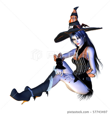 3d halloween witch 3d halloween witch 57743497