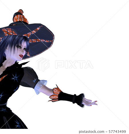 3d halloween witch 57743499