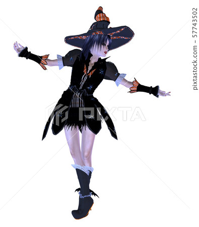 3d halloween witch 3d halloween witch 57743502