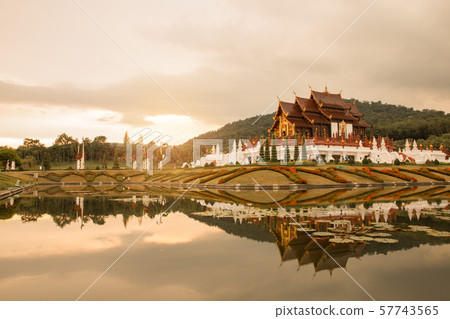 The Royal Flora Ratchaphruek Park at Chiang Mai, Thailand. 57743565
