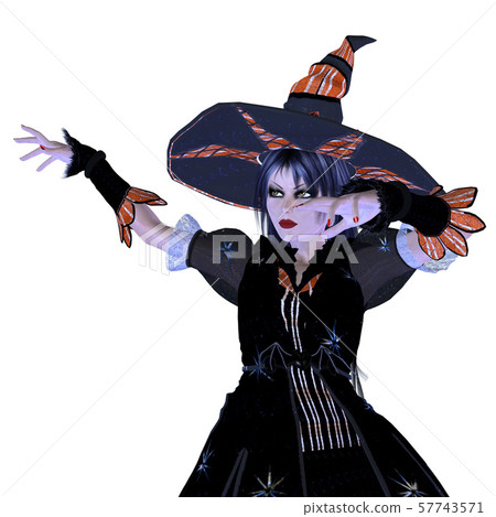 3d halloween witch 3d halloween witch 57743571