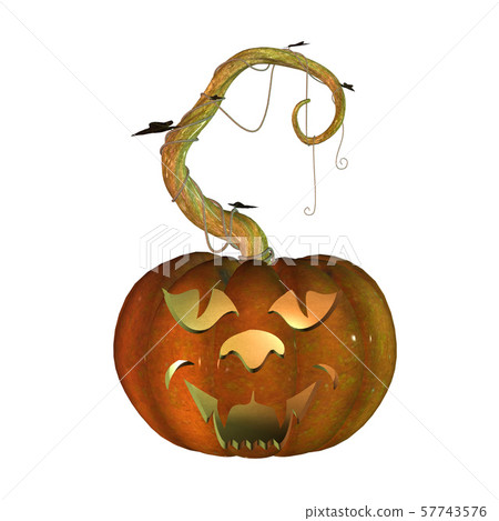 3d Halloween pumpkin 57743576