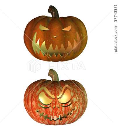 3d Halloween pumpkin 57743581