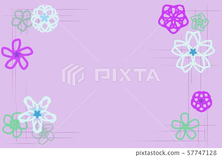 Japanese floral card Purple 2 57747128