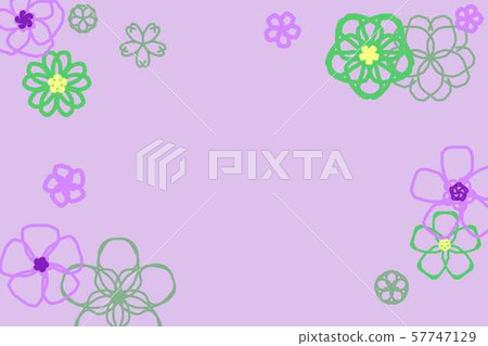 Japanese floral card purple 3 57747129