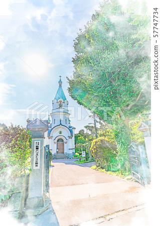 Hokkaido Summer Landscape Hakodate Orthodox Church 57747734