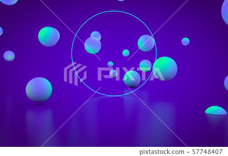 Futuristic geometric shape empty stage with glowing neon color. Abstract 3d render background. Futuristic geometric shape empty stage with glowing neon color. Abstract 3d render background. 57748407