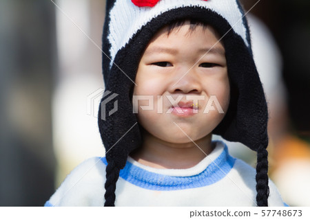 portrait of cute boy in the garden 57748673