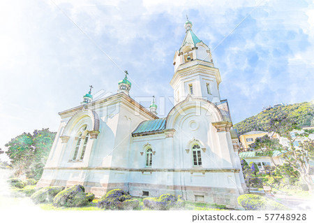 Hokkaido Summer Landscape Hakodate Orthodox Church 57748928