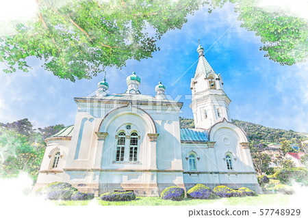 Hokkaido Summer Landscape Hakodate Orthodox Church 57748929