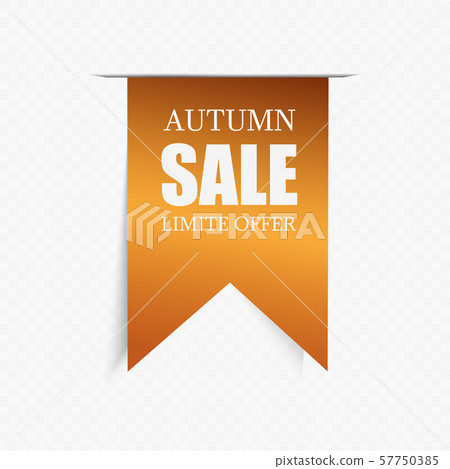 The price tag of the autumn sale, on a background. Vector illustration 57750385