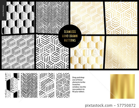 Hand drawn Patterns - white Hand drawn Patterns - white 57750872