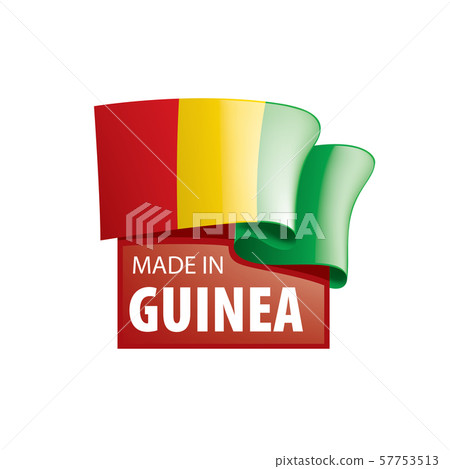 guinea flag, vector illustration on a white background guinea flag, vector illustration on a white background 57753513