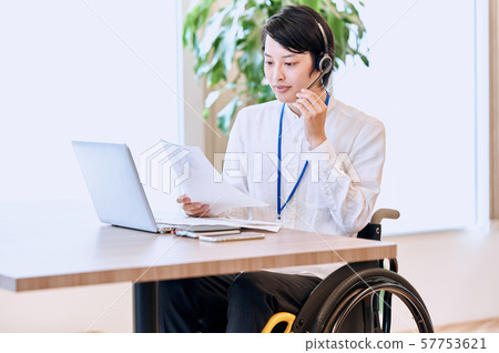 Wheelchair business man Wheelchair business man 57753621