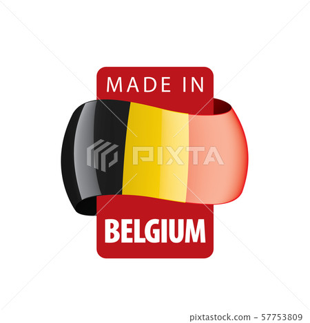 Belgium flag, vector illustration on a white background Belgium flag, vector illustration on a white background 57753809