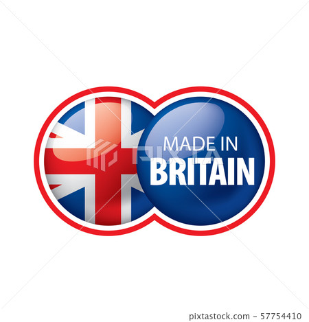 United Kingdom flag, vector illustration on a white background United Kingdom flag, vector illustration on a white background 57754410
