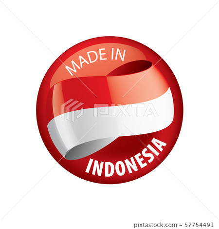 Indonesia flag, vector illustration on a white background Indonesia flag, vector illustration on a white background 57754491