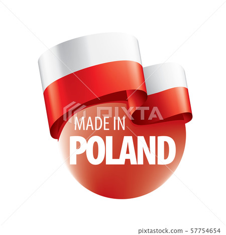 Poland flag, vector illustration on a white background Poland flag, vector illustration on a white background 57754654