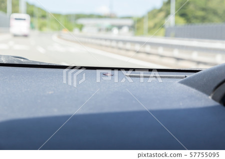 View from the passenger seat of the car View from the passenger seat of the car 57755095