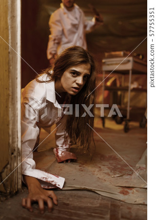 Patient trying to get away from doctor maniac Patient trying to get away from doctor maniac 57755351