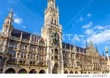 Town Hall or Rathaus on Marienplatz, Munich, 57755677