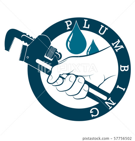 Wrench in hand plumbing repair Wrench in hand plumbing repair 57756502