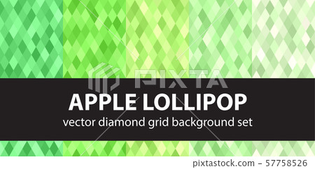 Diamond pattern set Apple Lollipop. Vector Diamond pattern set Apple Lollipop. Vector 57758526