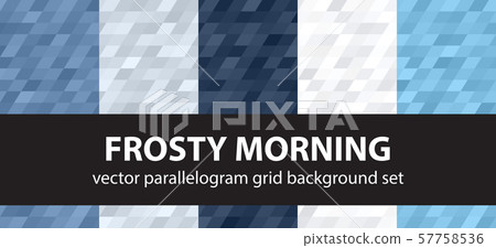 Parallelogram pattern set Frosty Morning. Vector 57758536