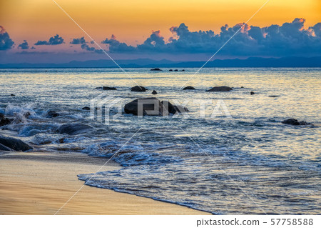 orange sunset over sea, Madagascar 57758588