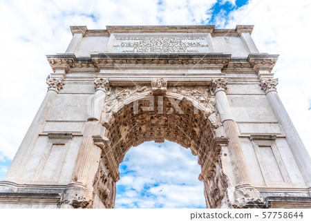 Arch of Titus on Via Sacra, Roman Forum, Rome, Italy Arch of Titus on Via Sacra, Roman Forum, Rome, Italy 57758644