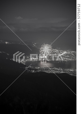 (Sepia) Hoping for a national fireworks display from the High Bocchi Plateau 57759712