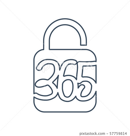 lock secure 365 infinity logo icon design 57759814
