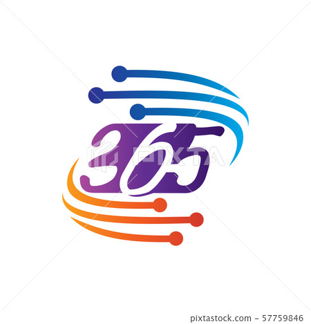 technology 365 infinity logo icon design 57759846