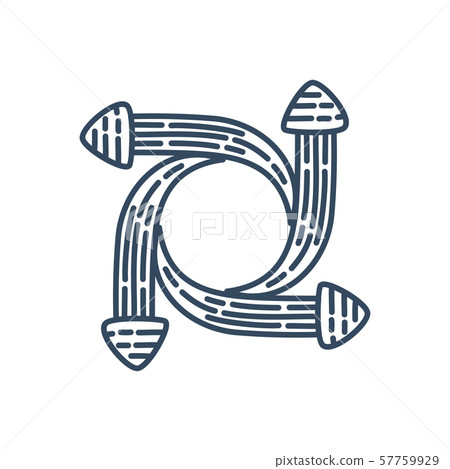 Four Rotation Arrow Direction collection Vector Four Rotation Arrow Direction collection Vector 57759929