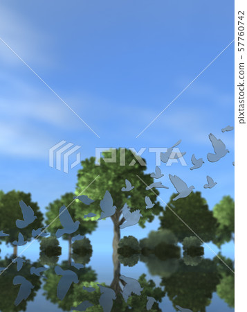 CG 3D illustration three-dimensional silhouette dove flying peace freedom freedom dream CG 3D illustration three-dimensional silhouette dove flying peace freedom freedom dream 57760742