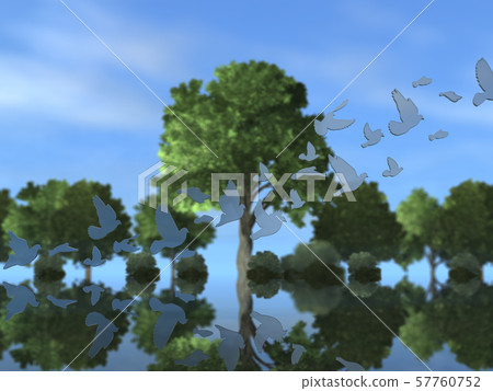 CG 3D illustration three-dimensional silhouette dove flying peace freedom freedom dream CG 3D illustration three-dimensional silhouette dove flying peace freedom freedom dream 57760752