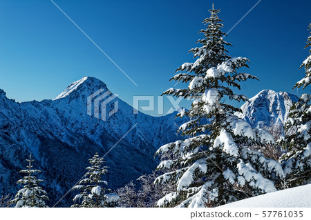 Yatsugatake mountain range and Akadake seen from Mt. Yatsugatake mountain range and Akadake seen from Mt. 57761035