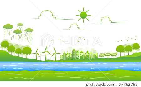 Ecology environmentally friendly with green city 57762765