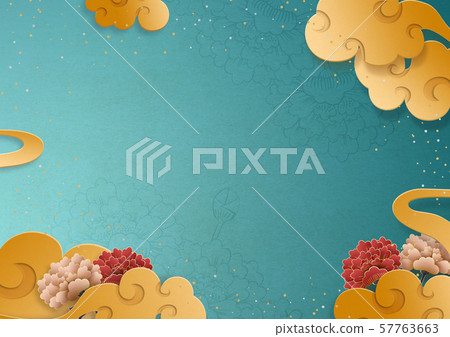 Oriental texture background material-clouds-Chinese clouds-blue Oriental texture background material-clouds-Chinese clouds-blue 57763663