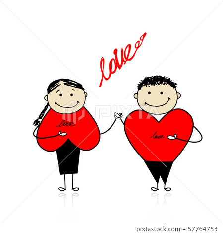 Valentine day. Couple together for your design 57764753