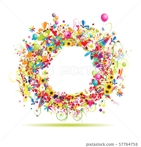 Happy holiday, funny frame, insert your photo here Happy holiday, funny frame, insert your photo here 57764758
