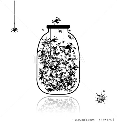 Spiders in jar for your design Spiders in jar for your design 57765201